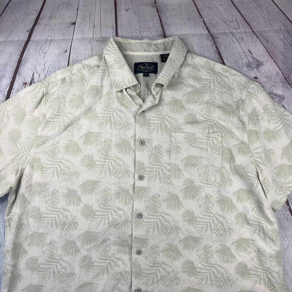 Nat Nast Luxury Original Mens Silk Blend Floral Hawaiian Short Sleeve Sz XL - Picture 2 of 7